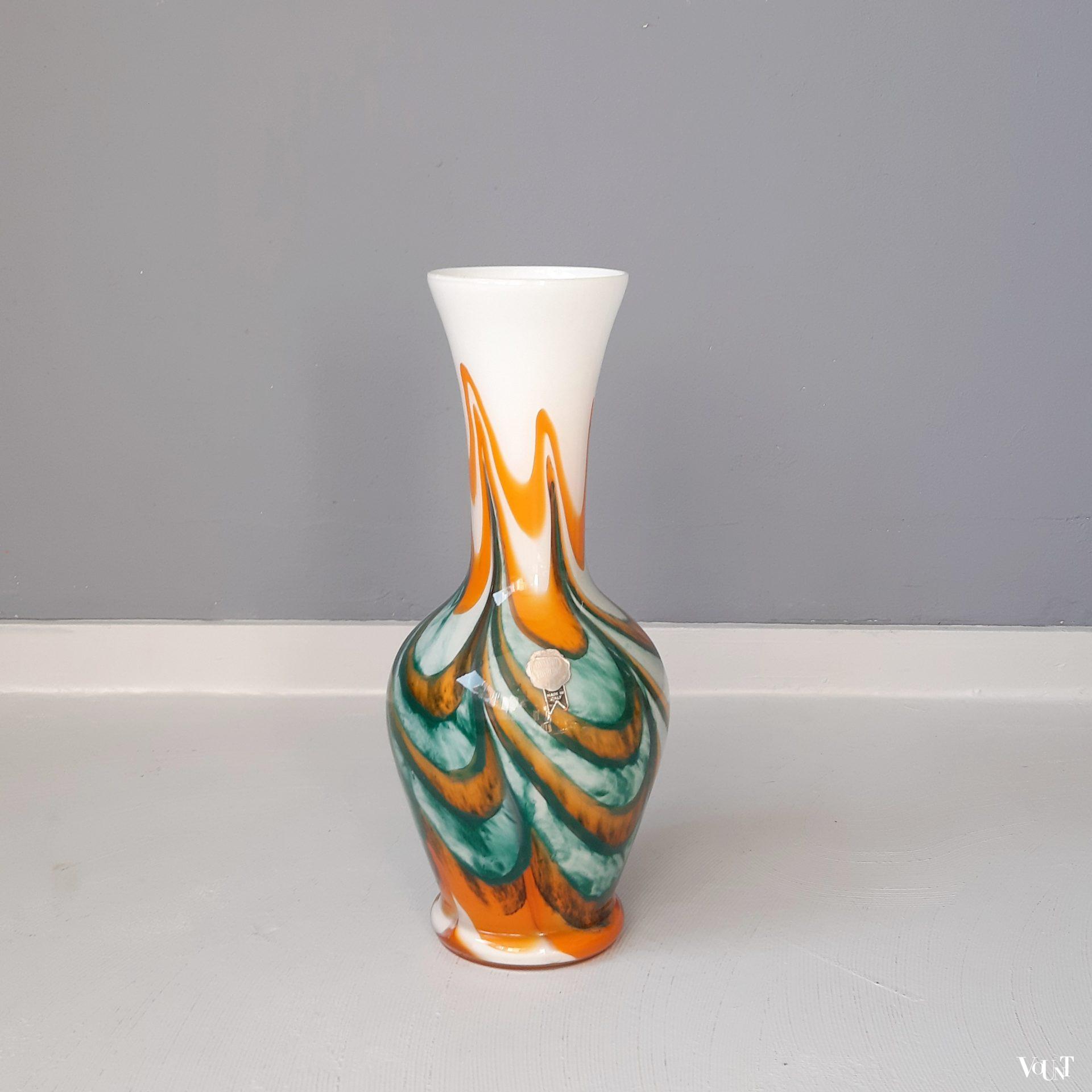 Italiaanse Opaline Florence vaas, jaren '70
