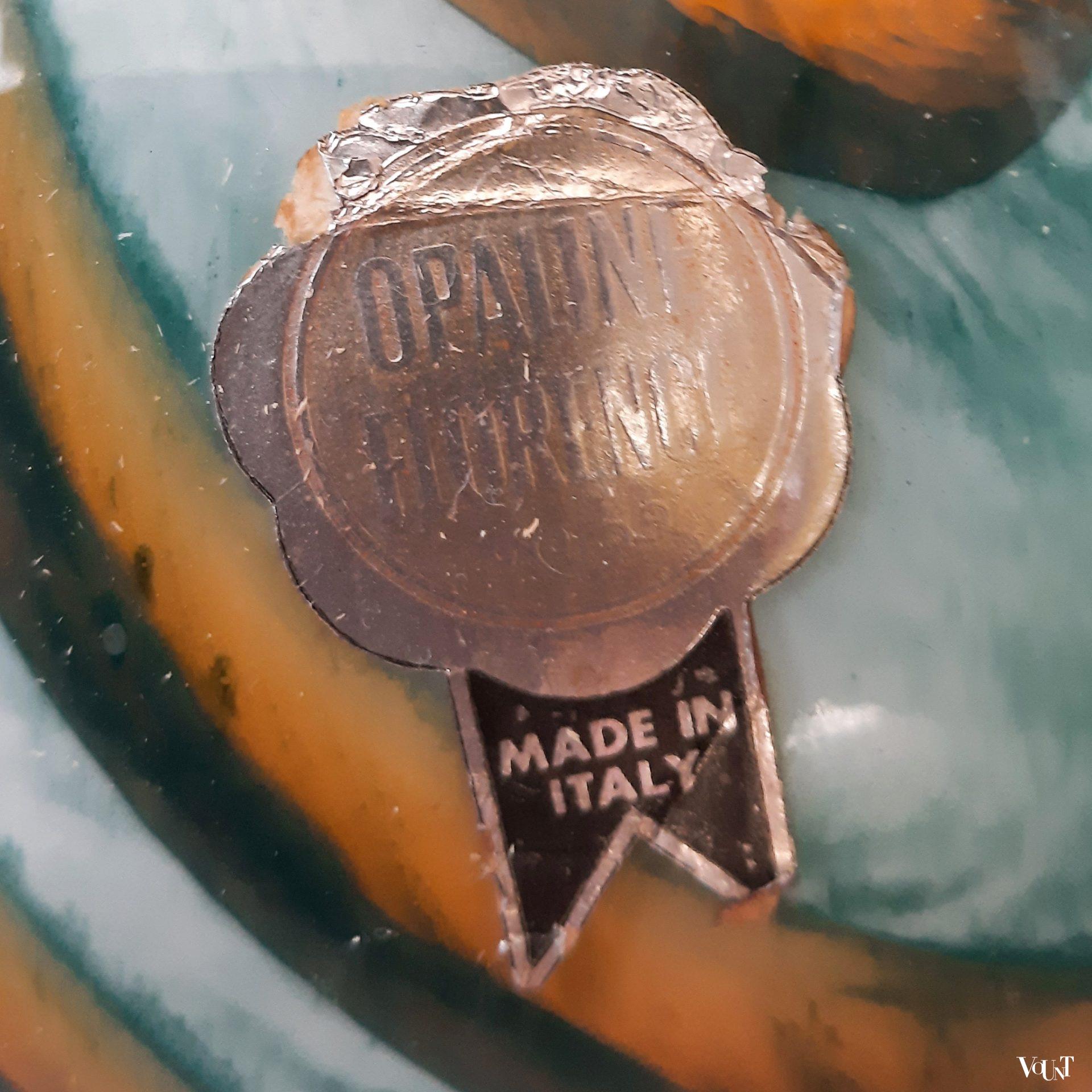 Italiaanse Opaline Florence vaas, jaren '70