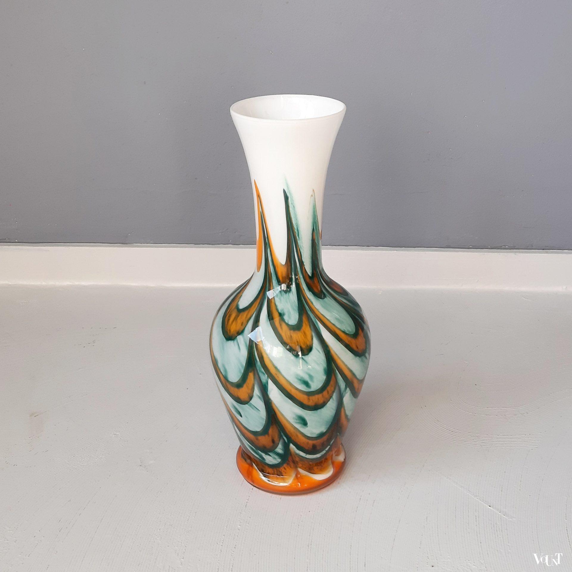 Italiaanse Opaline Florence vaas, jaren '70