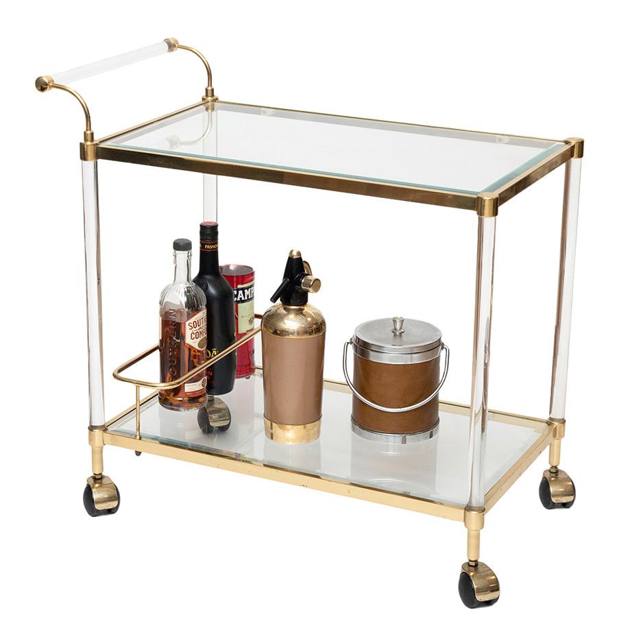 Glazen trolley/serveerwagen