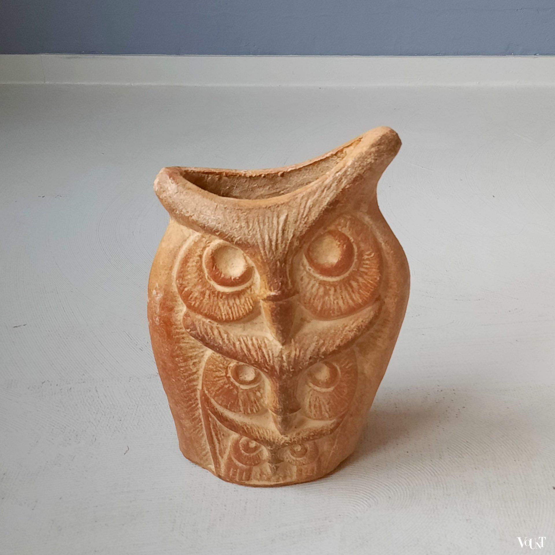Keramische vaas uil, jaren '70