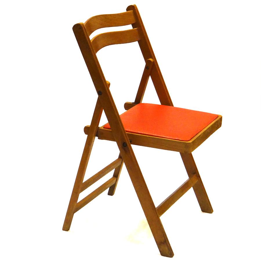 Vintage houten klapstoel
