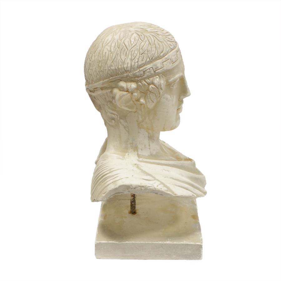 Gipsen buste van de wagenmenner van Delphi