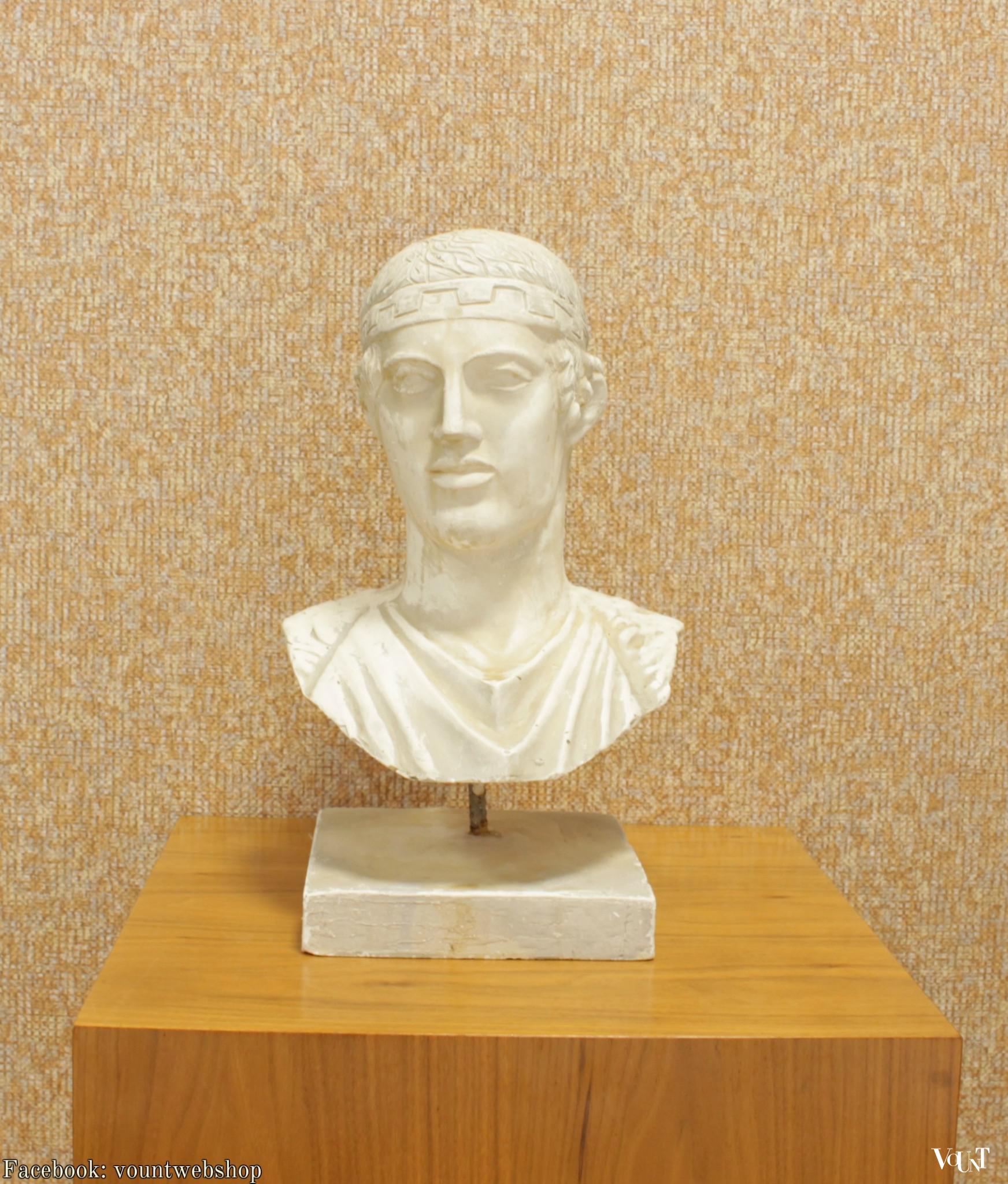 Gipsen buste van de wagenmenner van Delphi