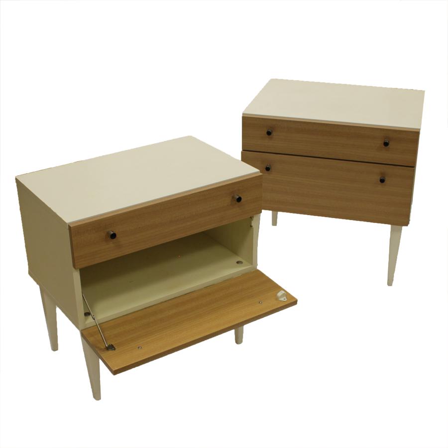 2 jaren ’60/’70 nachtkastjes 3K Möbel