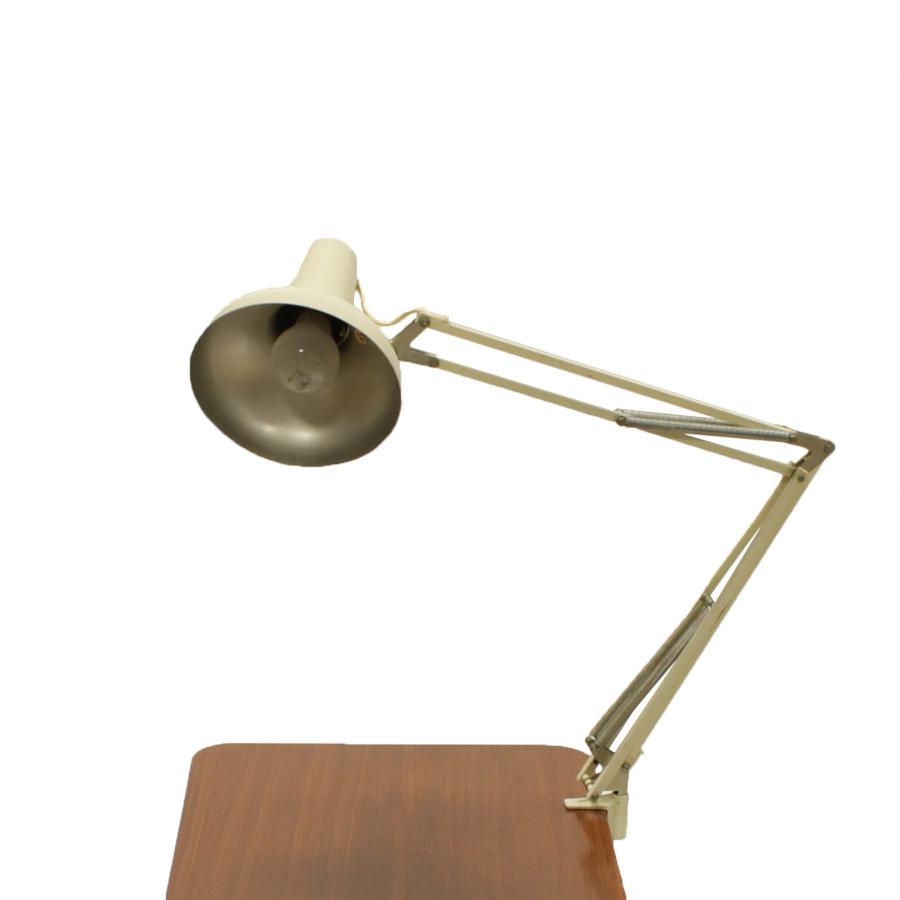 Vintage beige architectenlamp