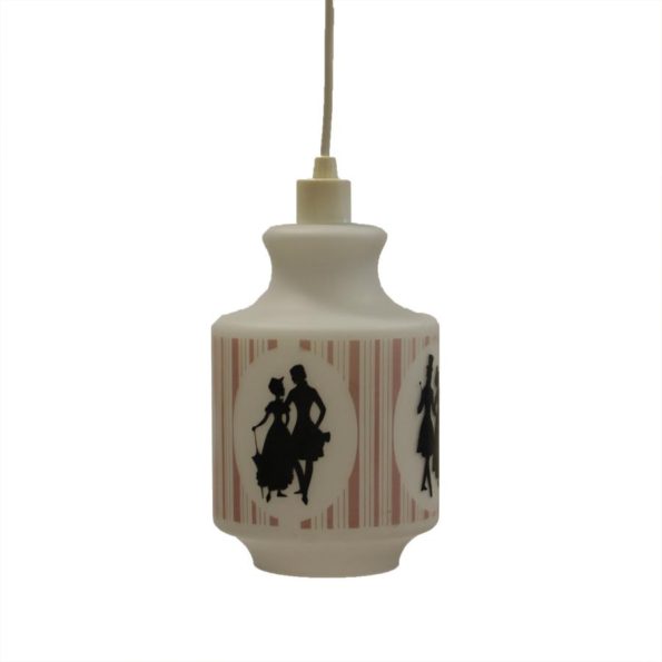 Jaren ’50 glazen hanglamp