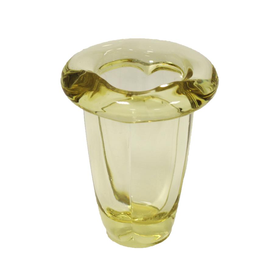 Heldere gele glazen vaas