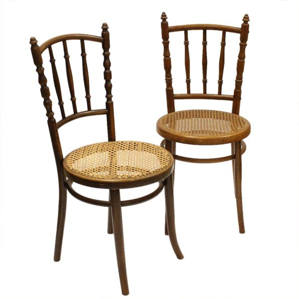 3 originele Thonet-/Hoffmann-stoeltjes