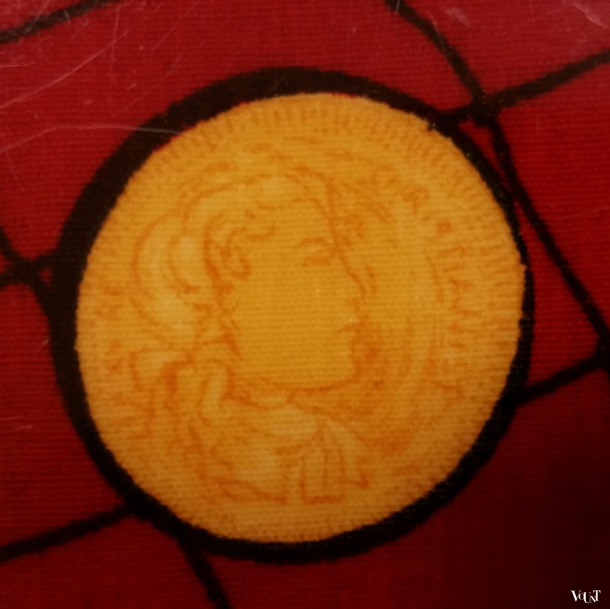 Jaren ’50 laktafel met Frans schip L’Uranie (in stijl Fornasetti)