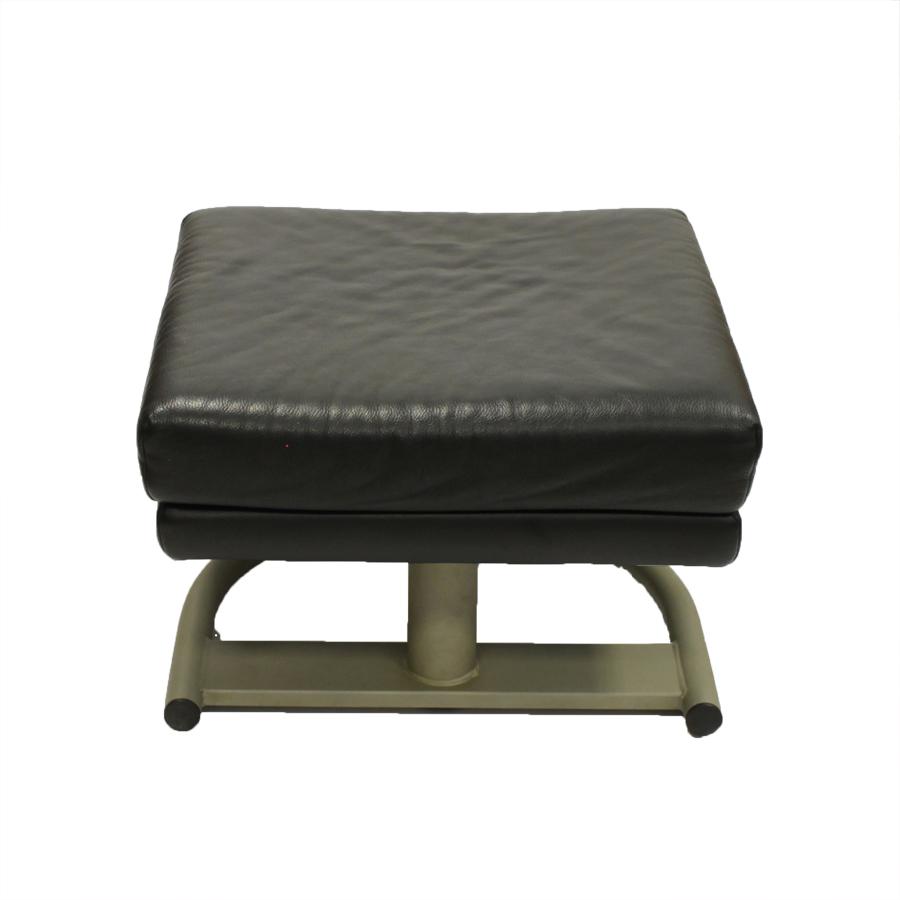 Voetenbank/hocker zwart leer