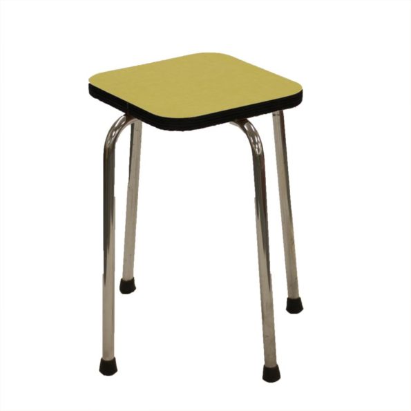 Vintagekrukje geel formica