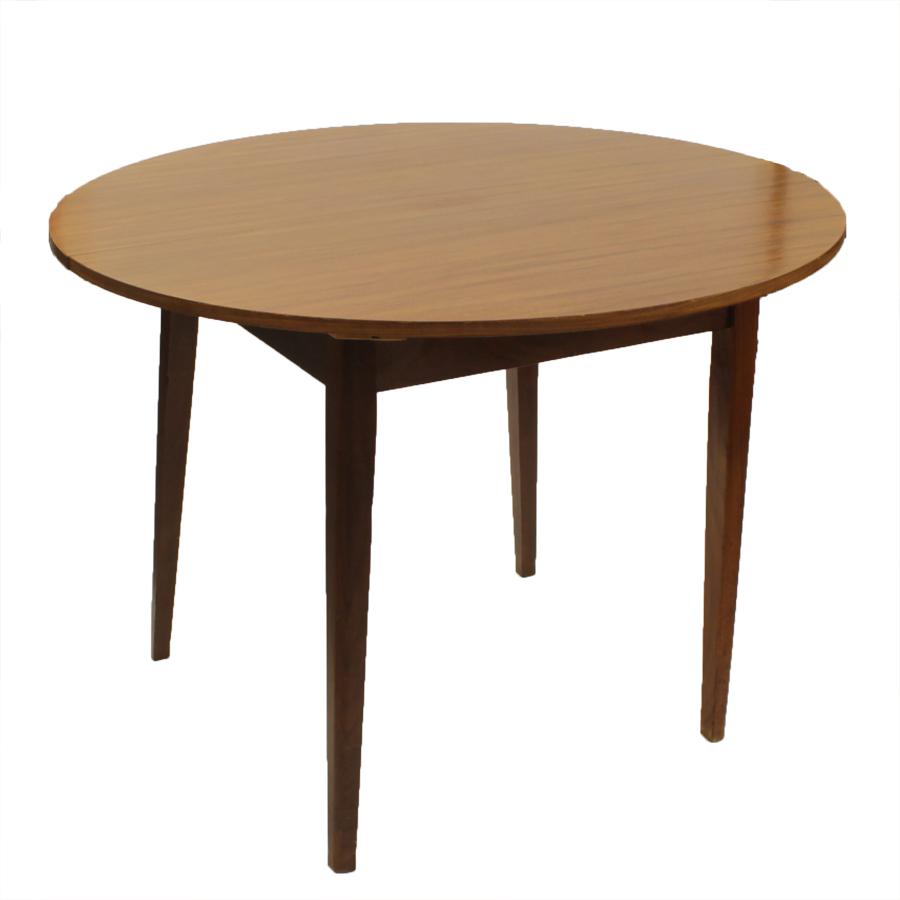 Ronde uitschuifbare jaren '60 eettafel