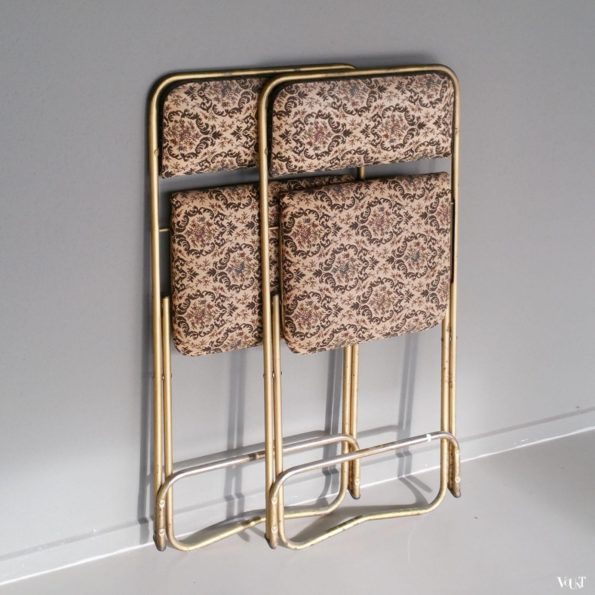 2 Franse vintage klapstoeltjes, jaren '60