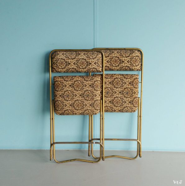 2 Franse vintage klapstoeltjes, jaren '60