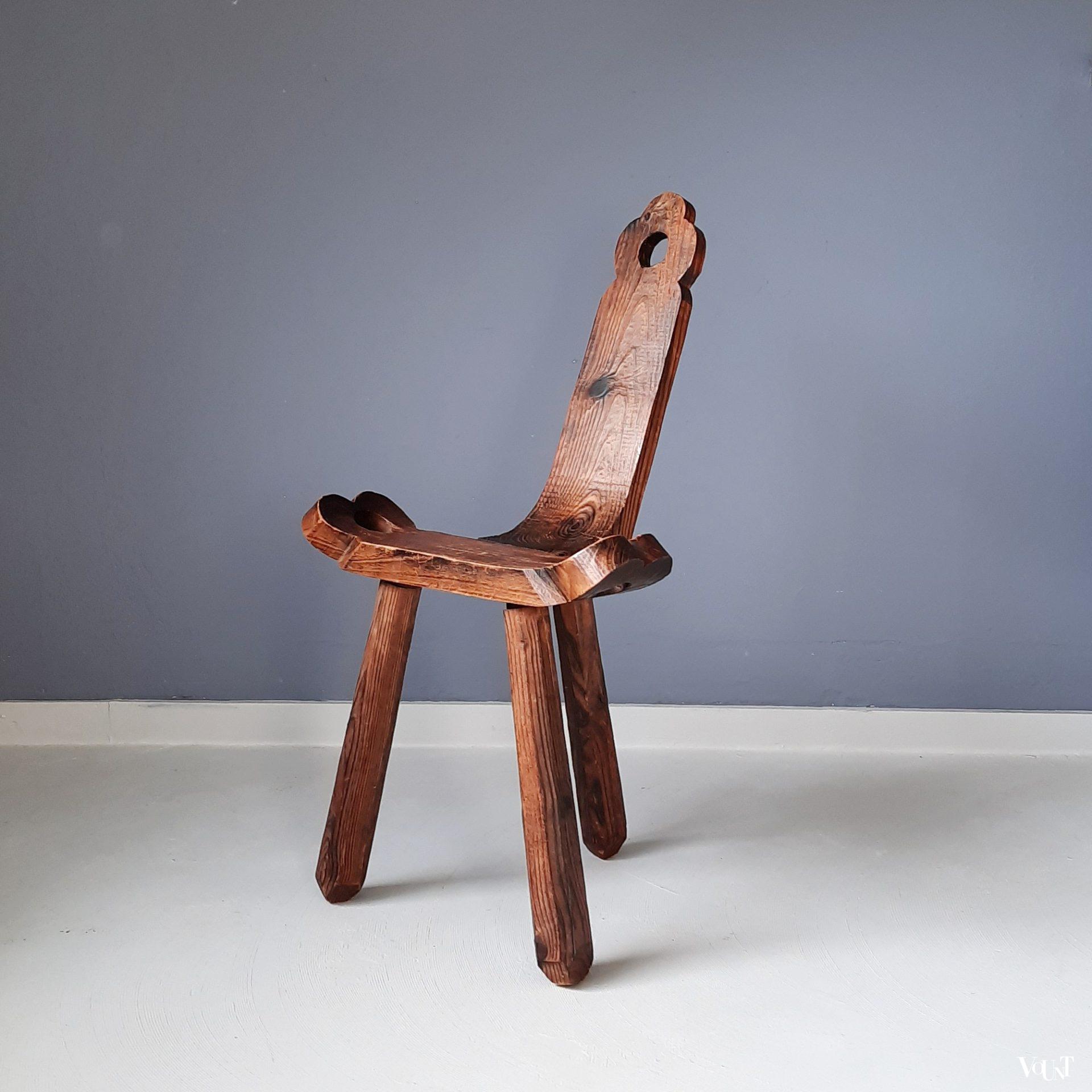 Spaans houten stoeltje jaren '70