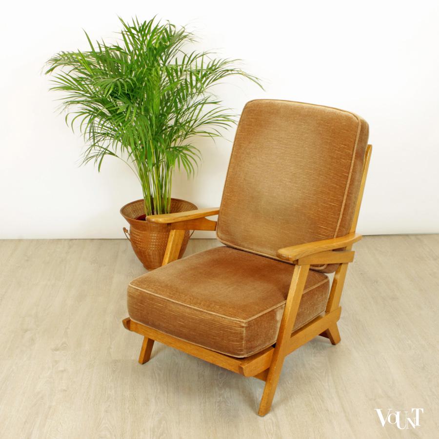 Jaren ’50 houten fauteuil / easy chair