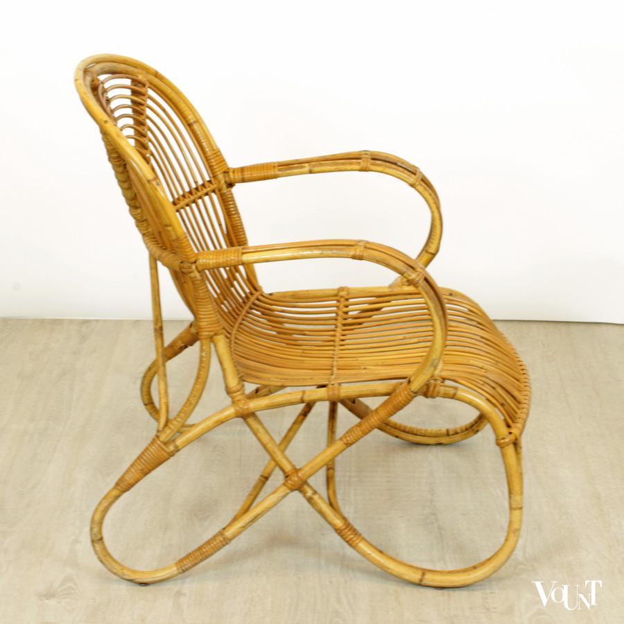 Jaren '60 rotan stoel