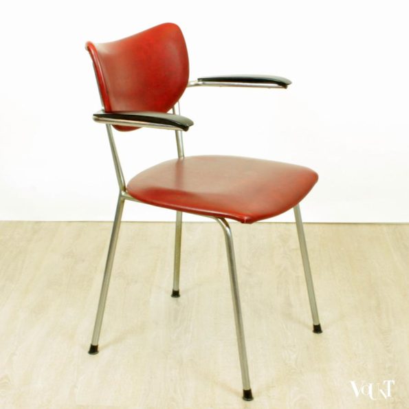 Originele Gebroeders De Wit-stoel, model 3211, Schiedam, jaren ‘60/’70