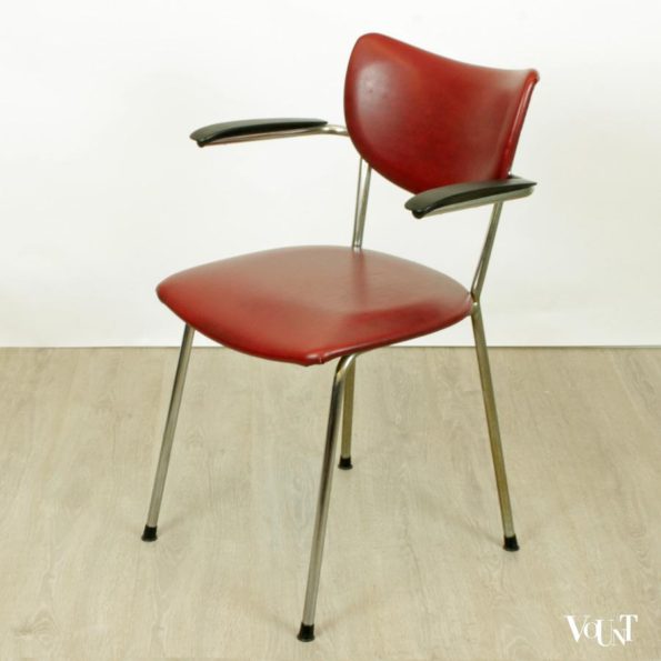 Originele Gebroeders De Wit-stoel, model 3211, Schiedam, jaren ‘60/’70
