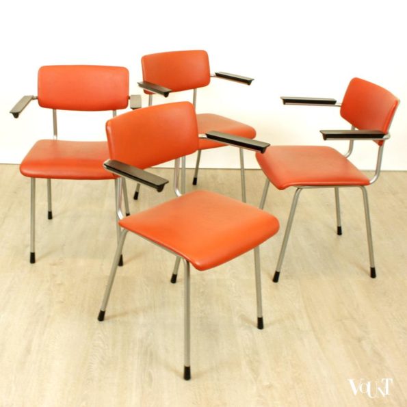4 Gispen-stoelen, model 1235 (jaren '60)