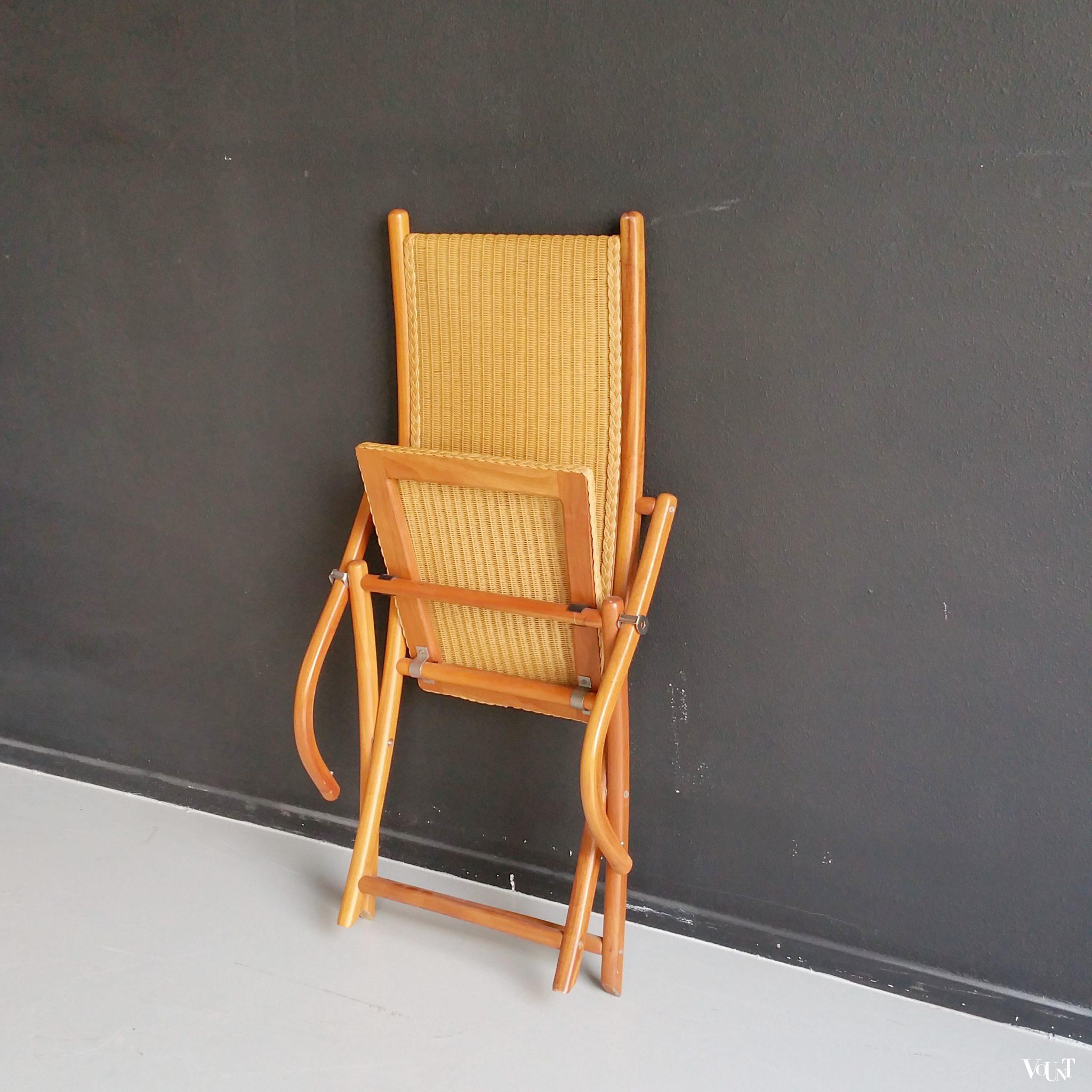 Lloyd Loom Italia klapstoel, model Victoria