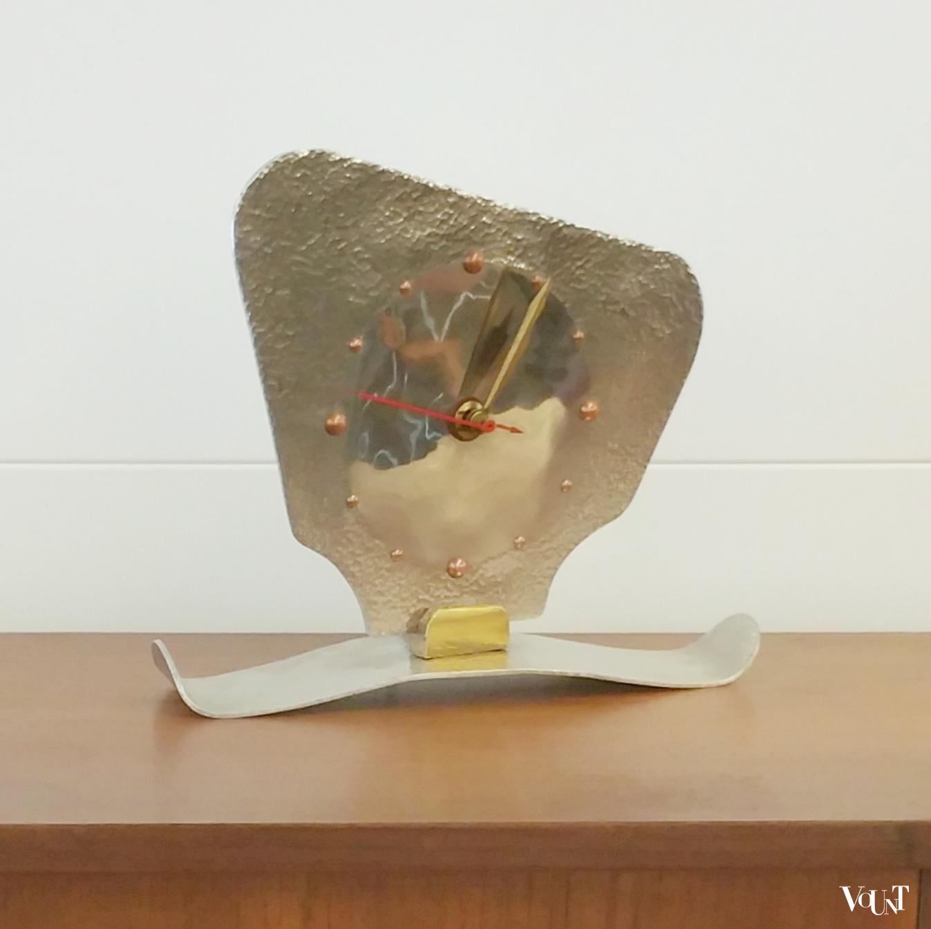 Midcentury klok roestvrij staal