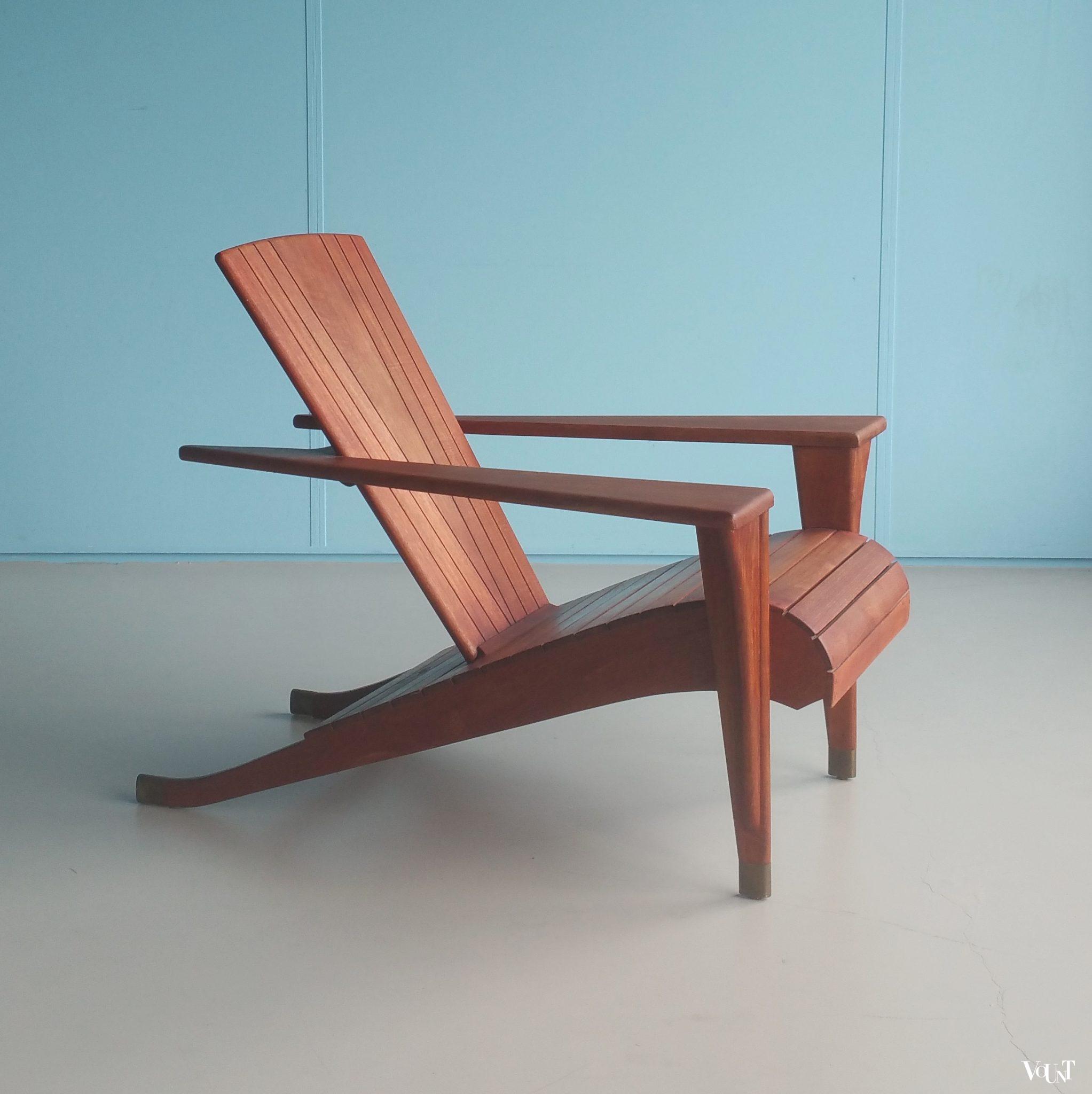 Stoel “Meditation, design Klaus Wettergren (Denemarken), producent Teak Farm” (VS), begin jaren ‘90
