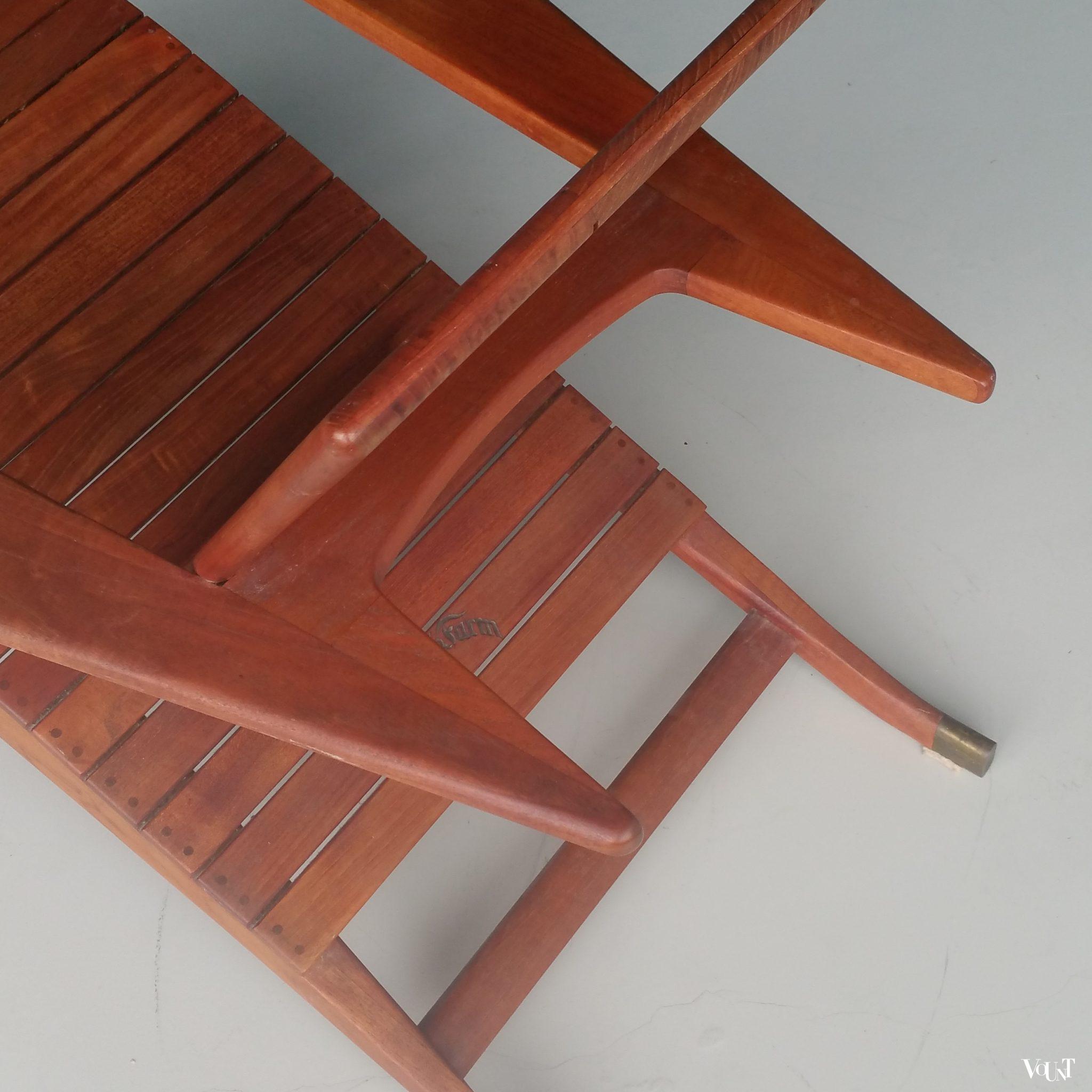 Stoel “Meditation, design Klaus Wettergren (Denemarken), producent Teak Farm” (VS), begin jaren ‘90