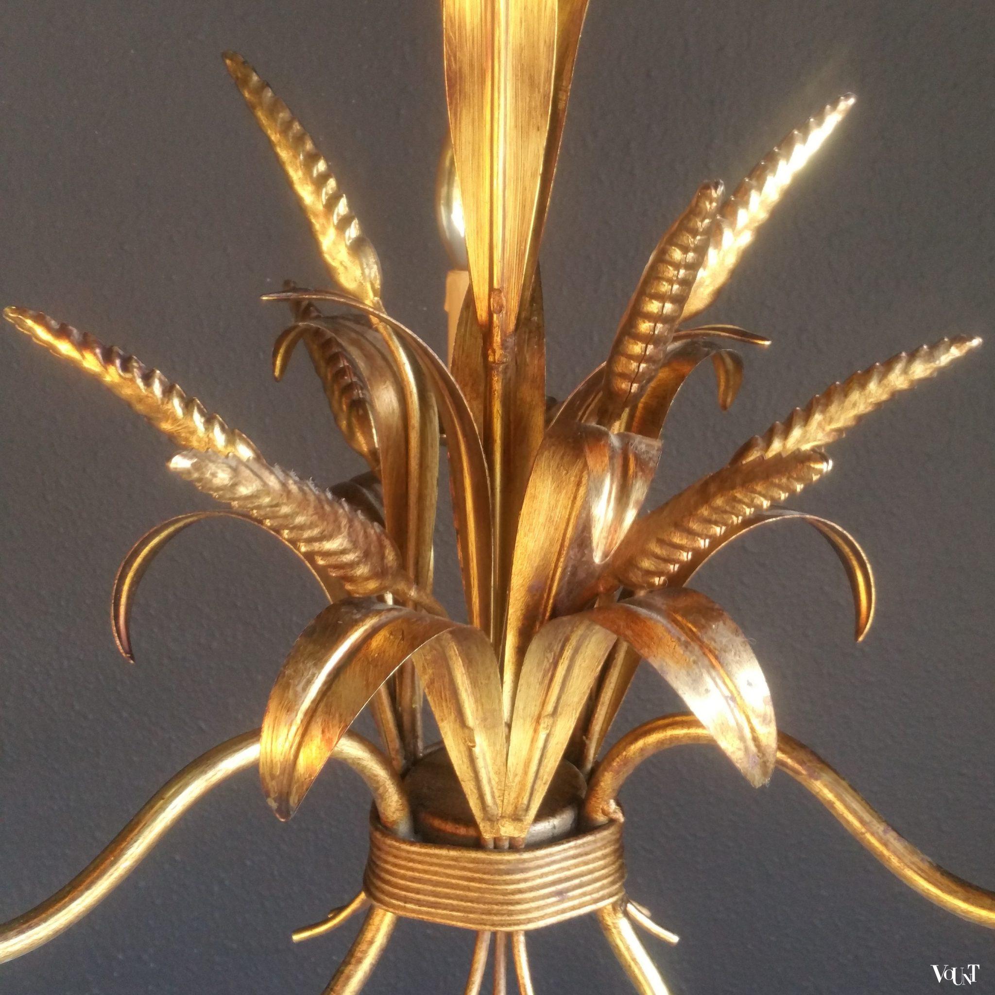 Vintage “korenarenlamp”, Coco Chanel-/Hollywood Regency-stijl