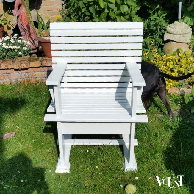 Vintage houten tuinstoel