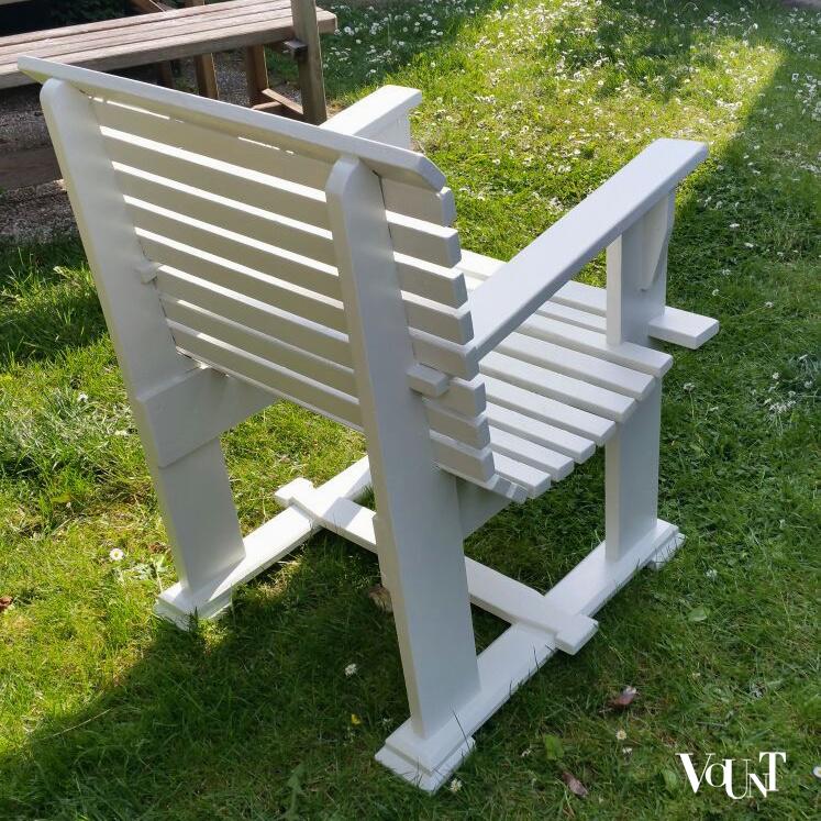 Vintage houten tuinstoel