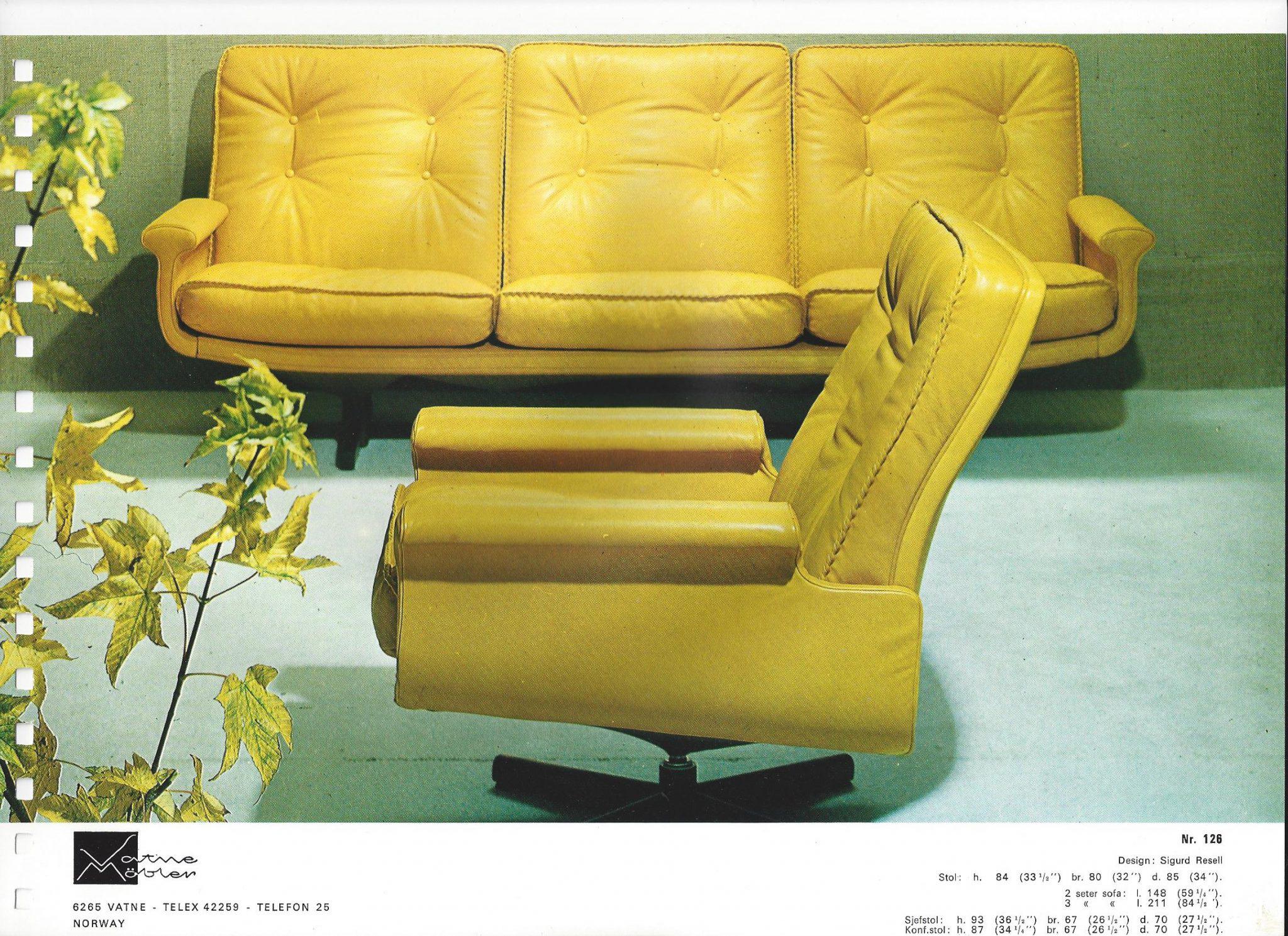 Bank nr. 126, Sigurd Ressell voor Vatne Møbler, jaren ‘70