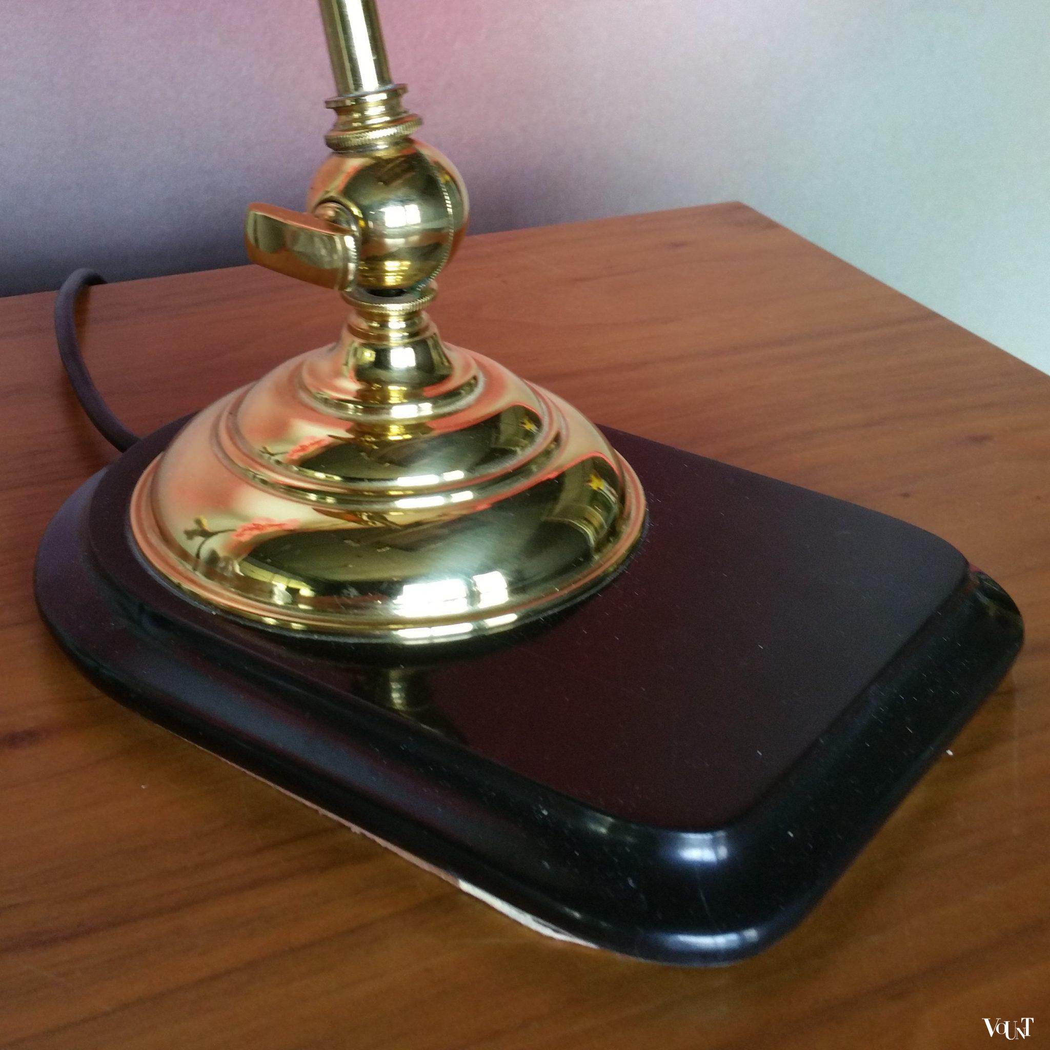 Vintage Deknudt bureaulamp of Banker