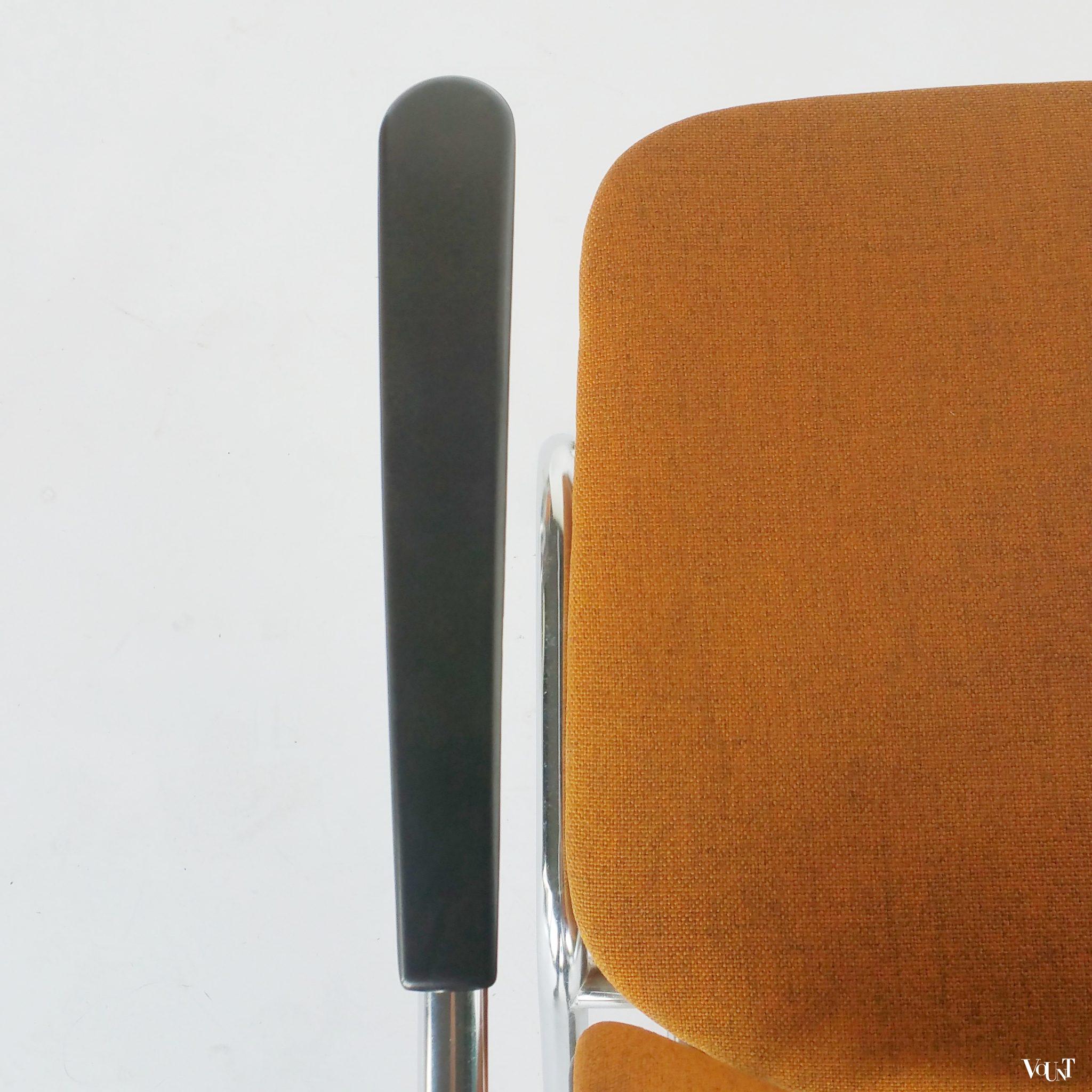 Set van 2 oranje vintage stoelen, Jami, jaren '70