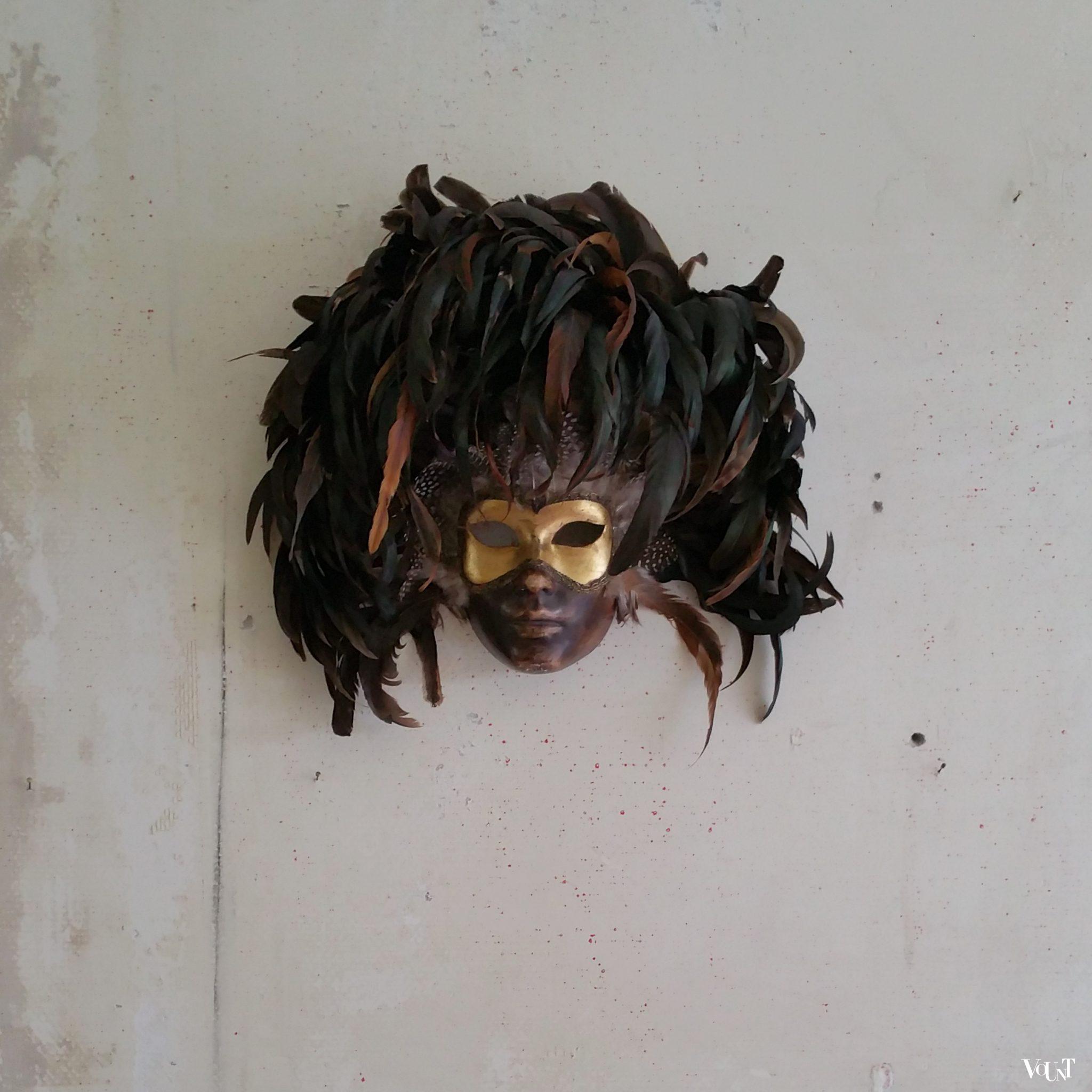 Venetiaans masker met veren