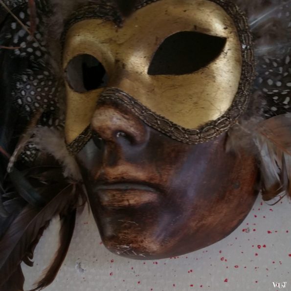 Venetiaans masker met veren