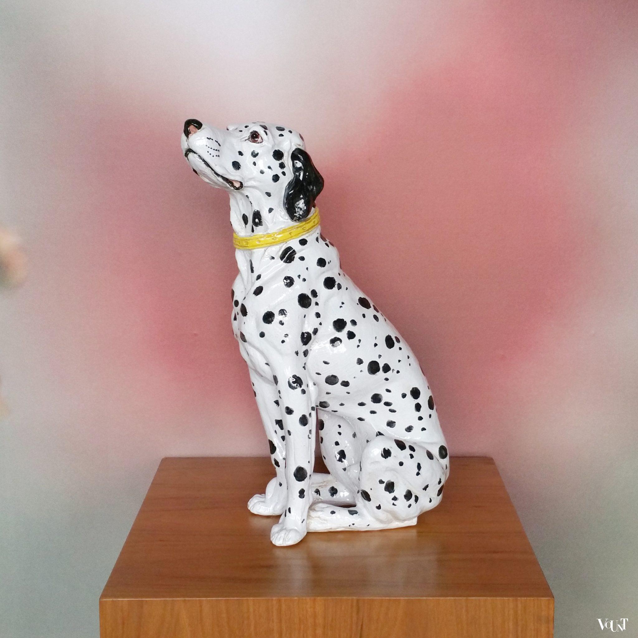 Vintage Italiaans keramisch beeld dalmatiër