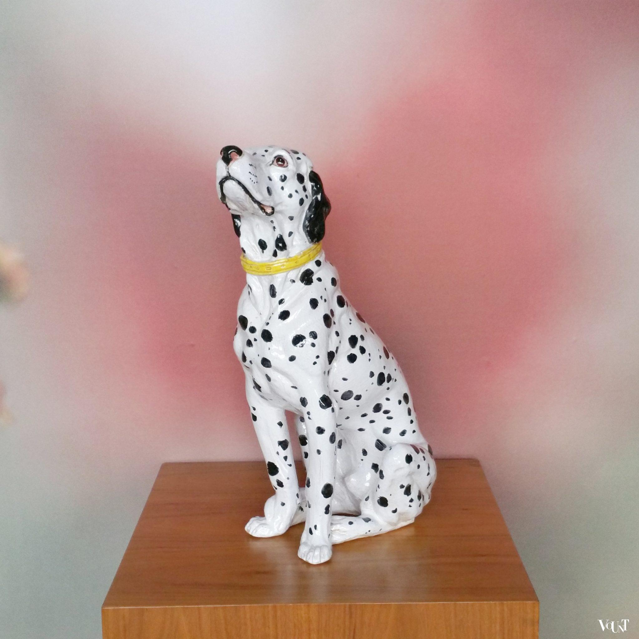 Vintage Italiaans keramisch beeld dalmatiër