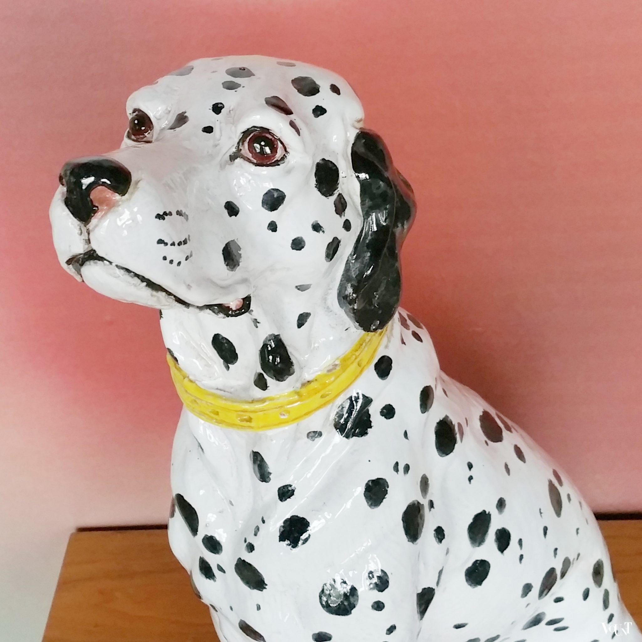 Vintage Italiaans keramisch beeld dalmatiër