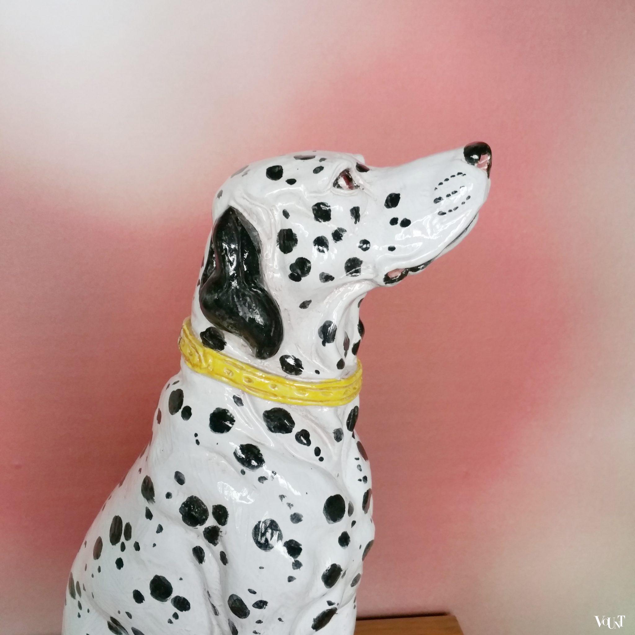 Vintage Italiaans keramisch beeld dalmatiër