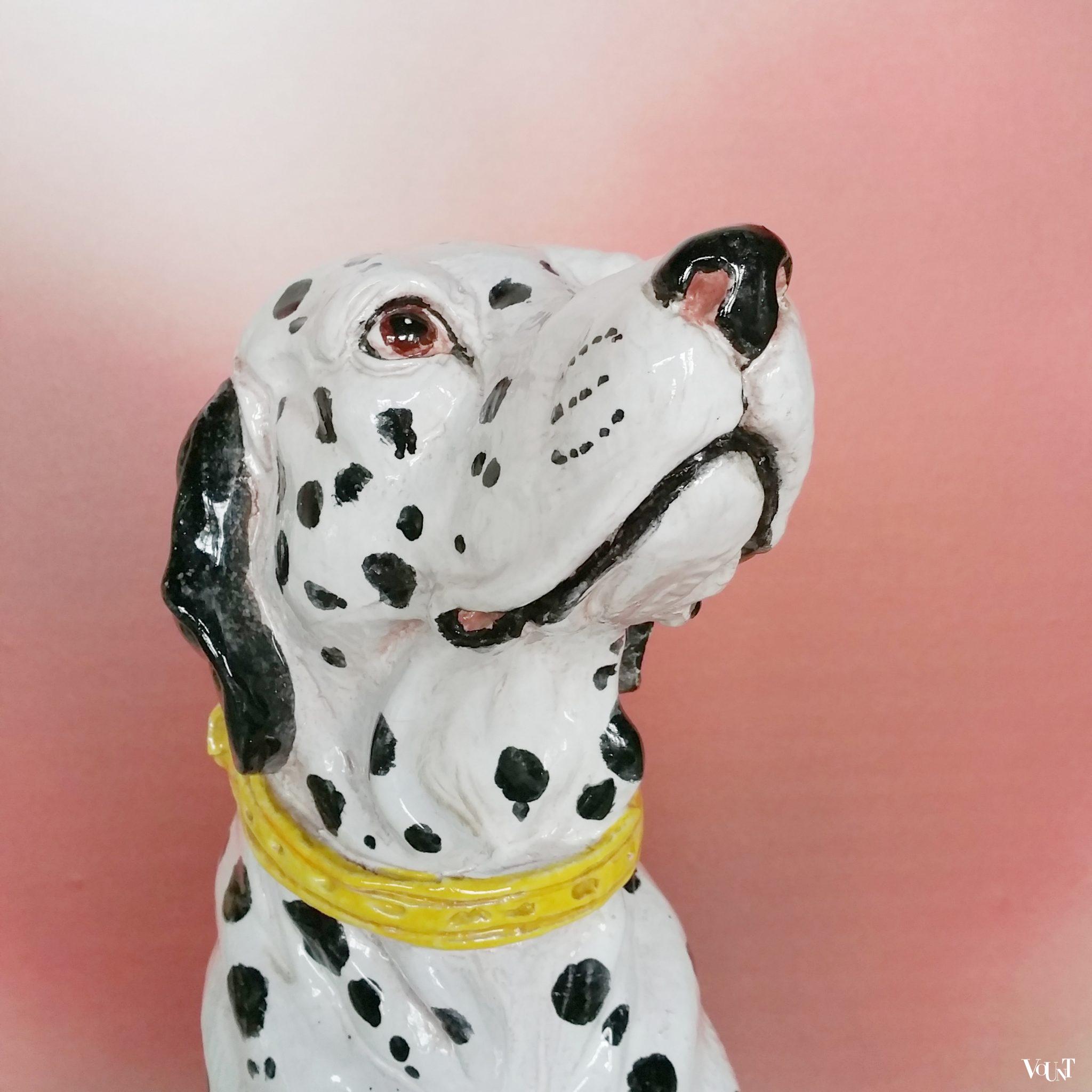 Vintage Italiaans keramisch beeld dalmatiër