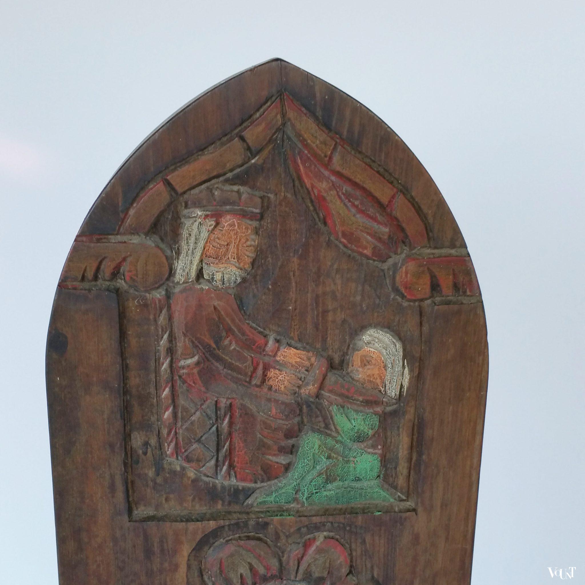 Spaanse houten mudejar stoel, begin 20e eeuw