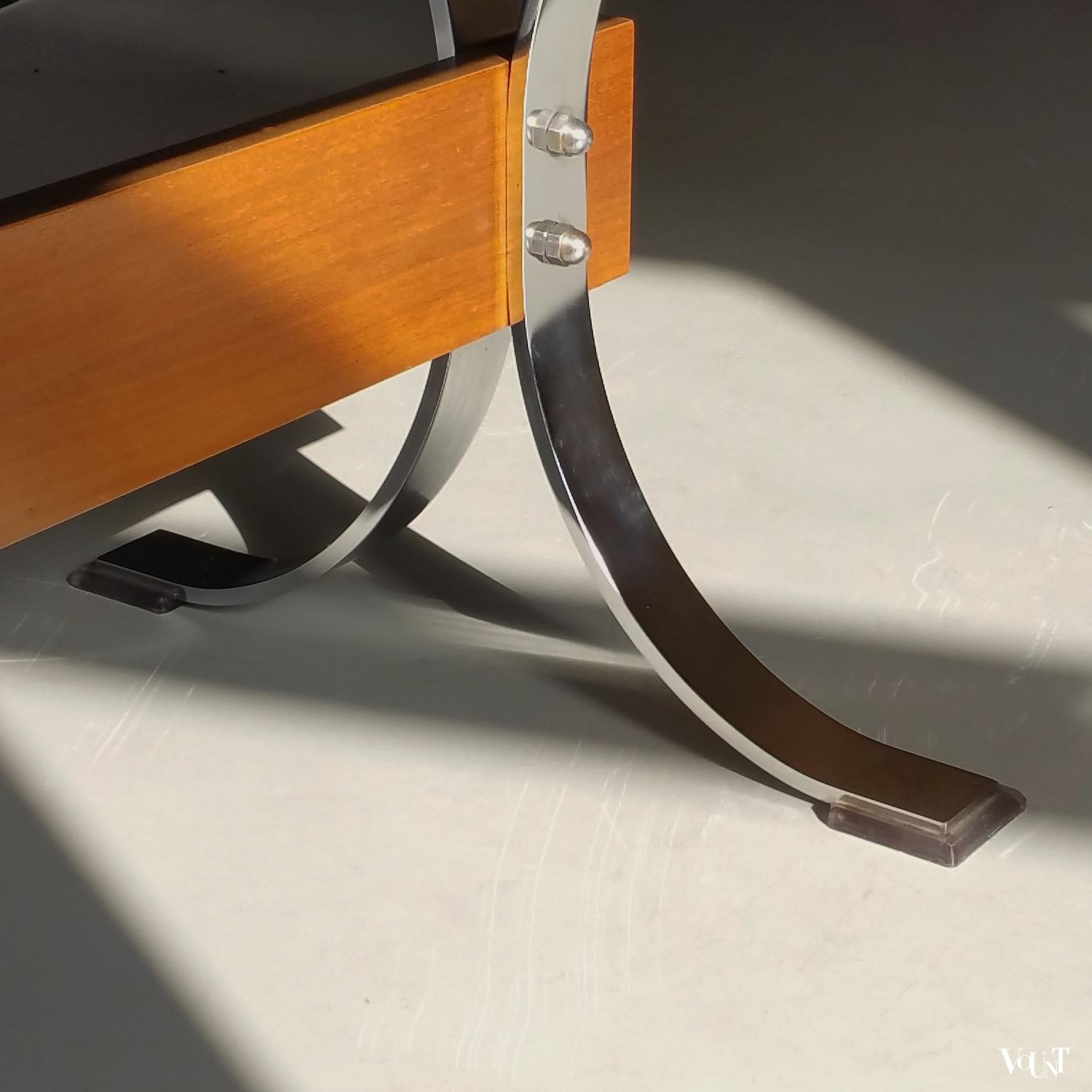 Salontafel met blad van natuursteen in epoxyhars, jaren '60/'70