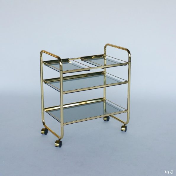 Vintage trolley messing en rookglas