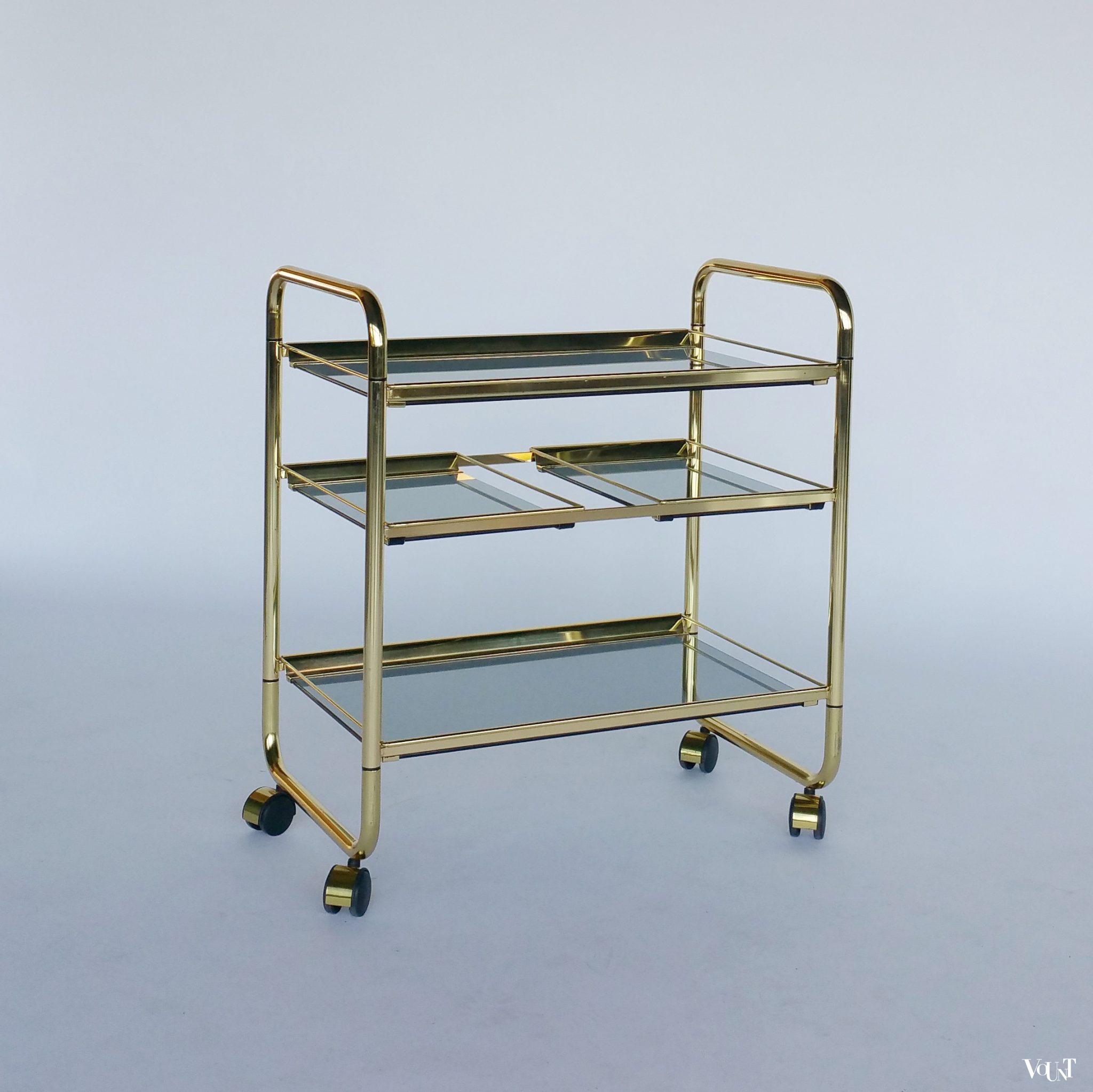 Vintage trolley messing en rookglas