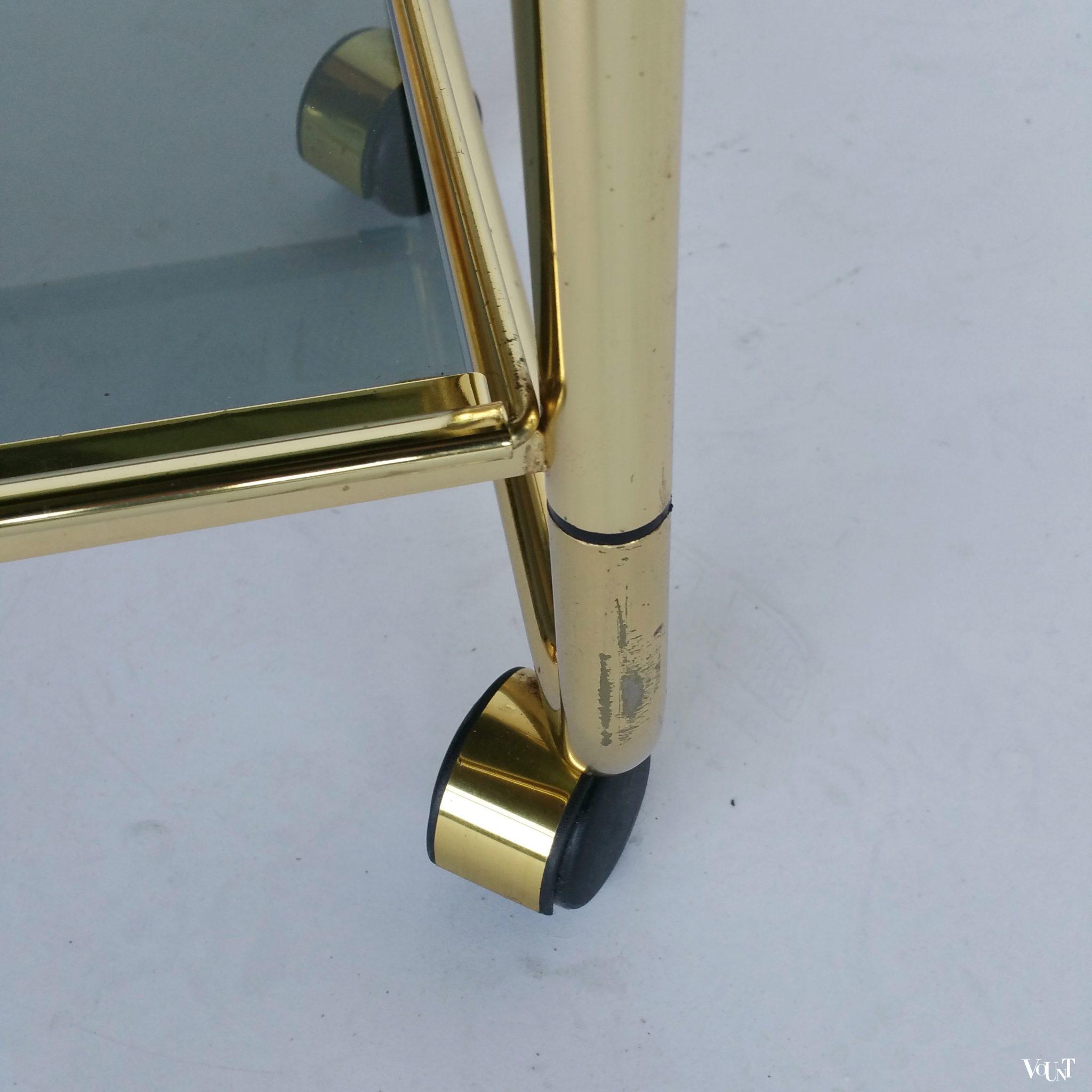 Vintage trolley messing en rookglas