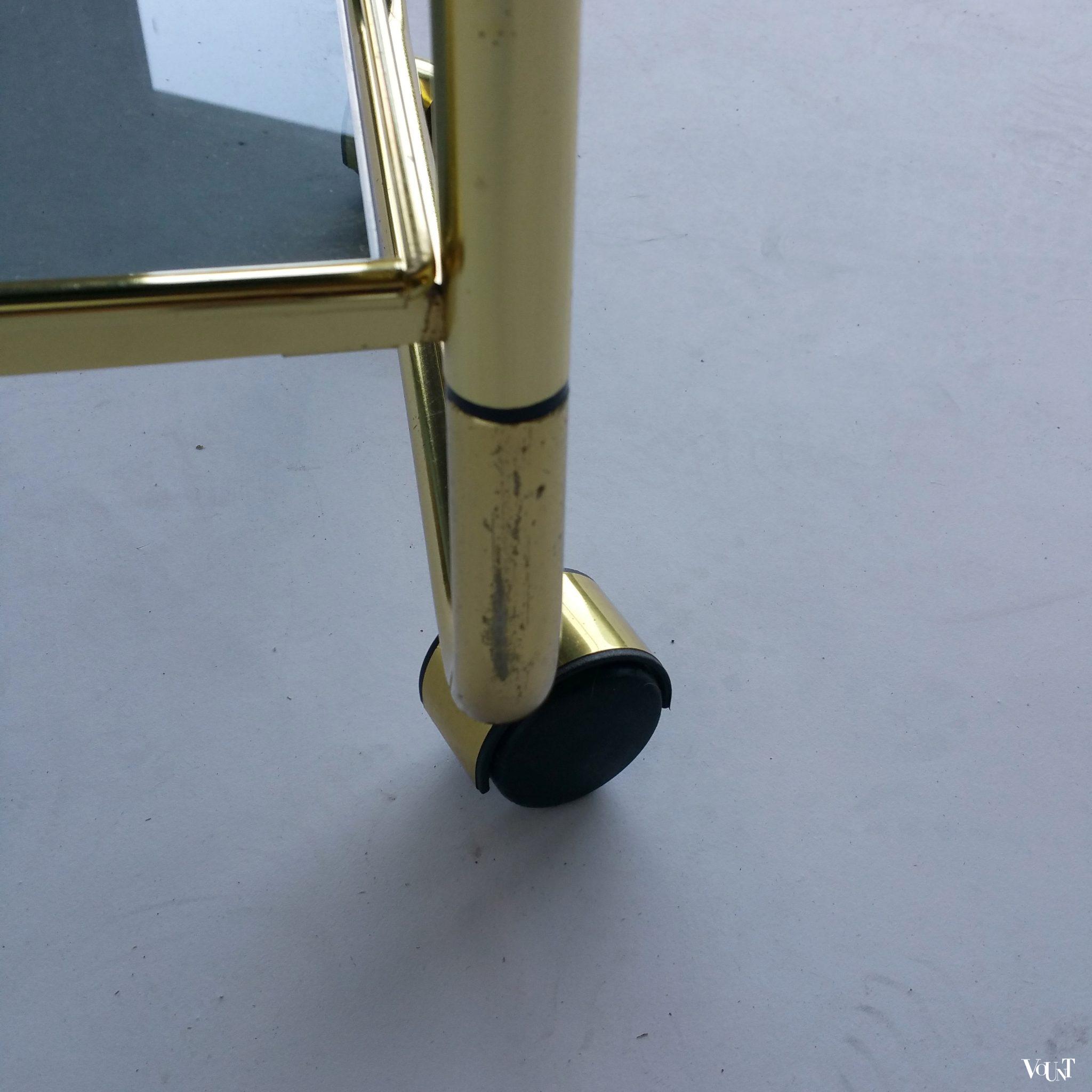 Vintage trolley messing en rookglas