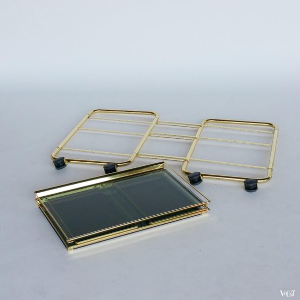 Vintage trolley messing en rookglas