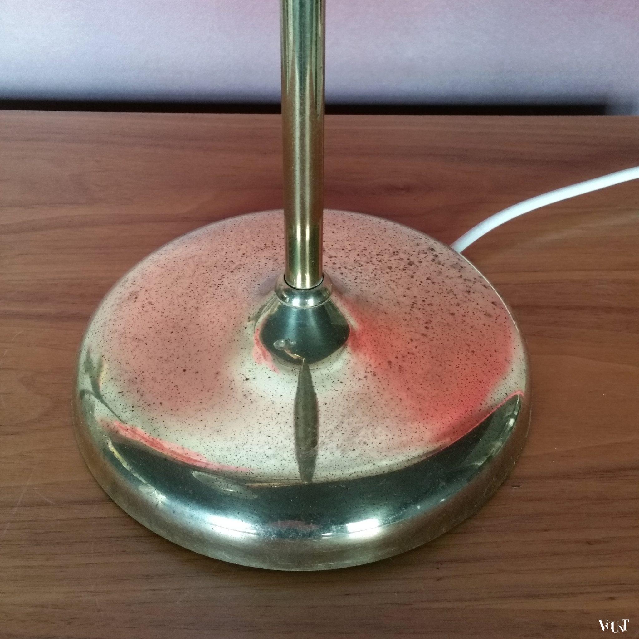 Vintage messing tafellamp, Koch & Lowy OMI (VS), jaren '60